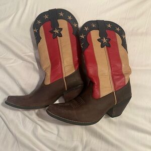 Durango Patriotic Heeled Boots with Western Flair